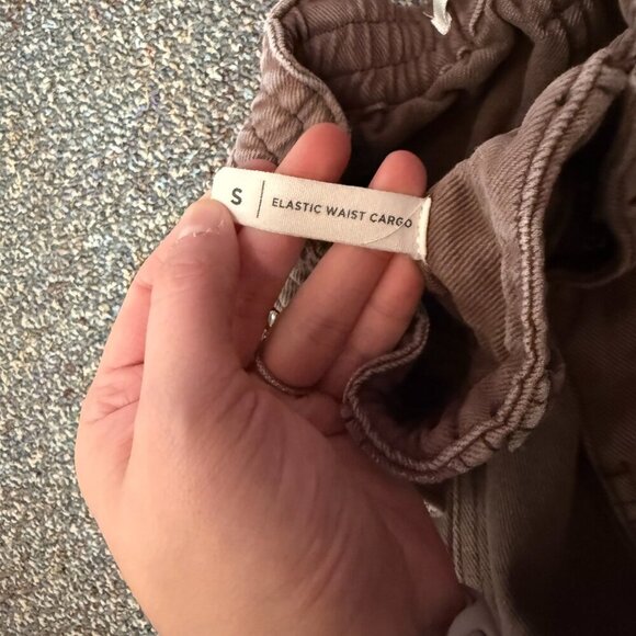 PacSun elastic waist cargo pants brown women’s S - Picture 3 of 5